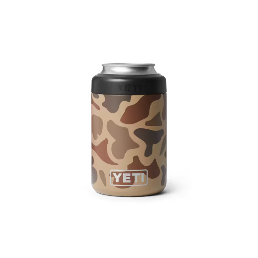 YETI RAMBLER 12 OZ COLSTER CAN COOLER WETLANDS CAMO | Yeti Market