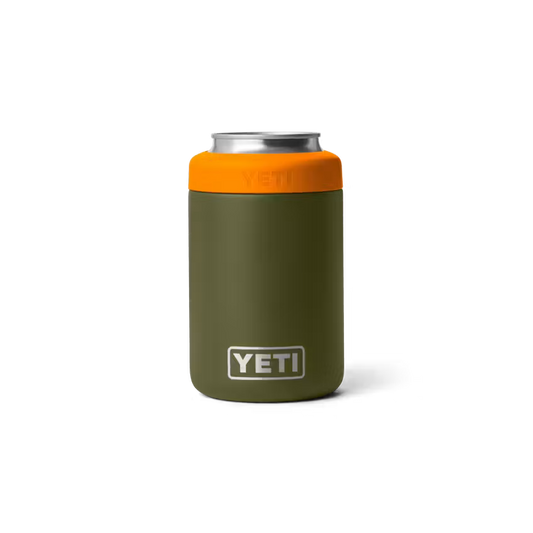 YETI RAMBLER 12 OZ COLSTER CAN COOLER OLIVE/KING CRAB ORANGE | Yeti Market