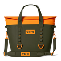 HIELERA SUAVE YETI HOPPER M30 SOFT COOLER - OLIVE/KING CRAB ORANGE
