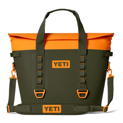 HIELERA SUAVE YETI HOPPER M30 SOFT BACKPACK COOLER OLIVE/KING CRAB ORANGE | Yeti Market