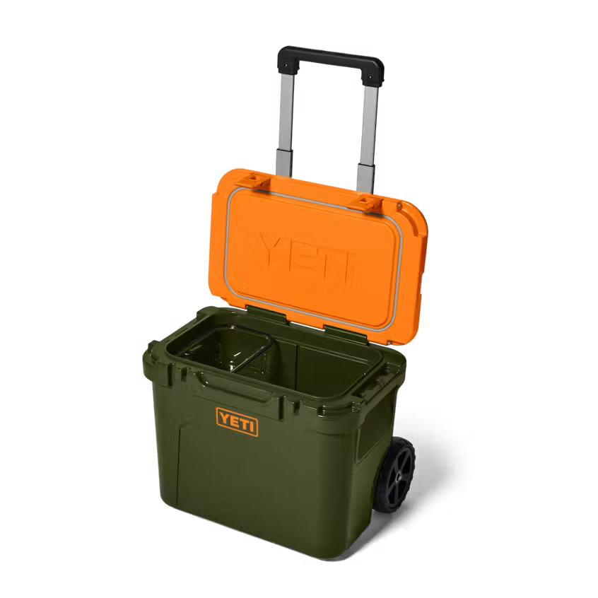 YETI RIGIDA ROADIE 32 WHEELED COOLER OLIVE/KING CRAB ORANGE | Yeti Market