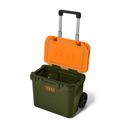 YETI RIGIDA ROADIE 32 WHEELED COOLER OLIVE/KING CRAB ORANGE | Yeti Market