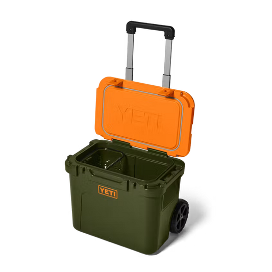 YETI RIGIDA ROADIE 32 WHEELED COOLER OLIVE/KING CRAB ORANGE | Yeti Market